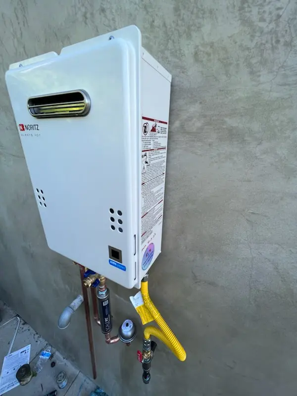 Tankless water heater installation for Towne Centre Place homes